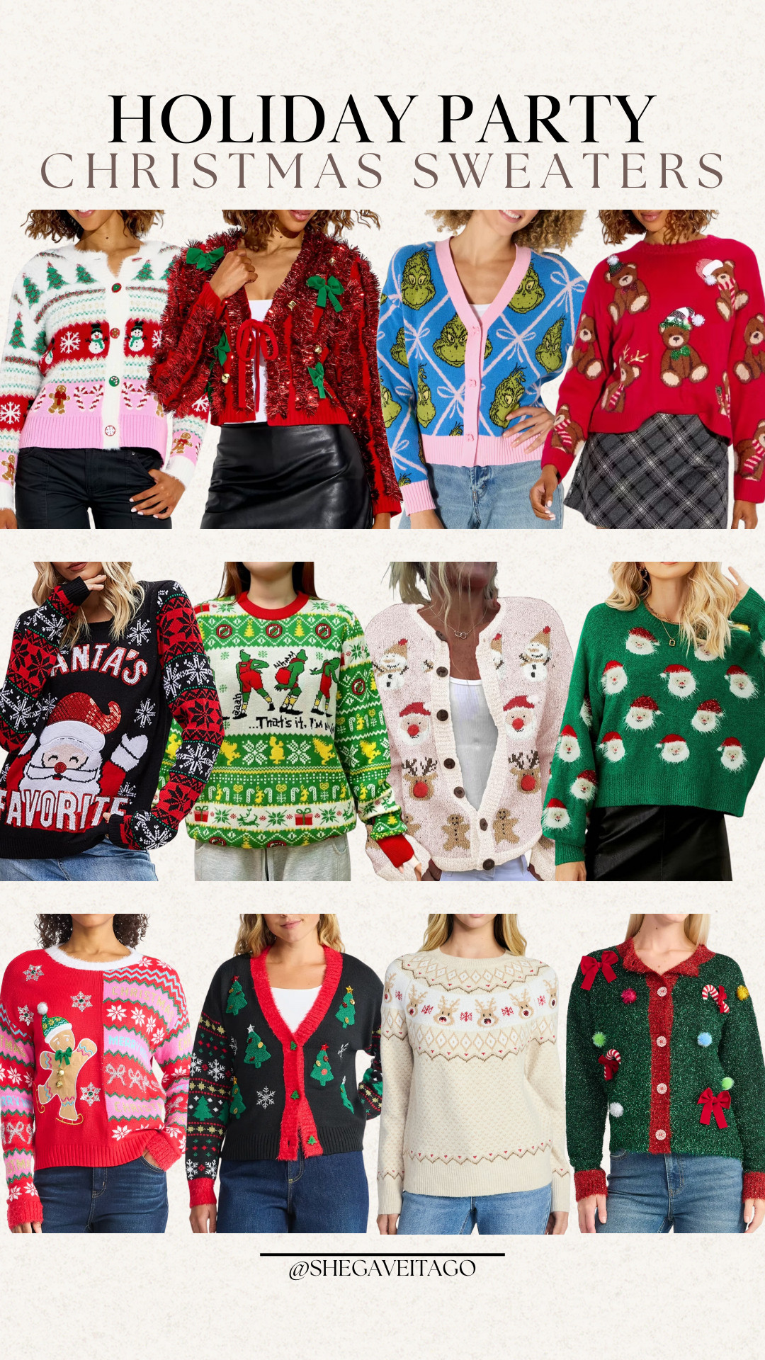  Christmas sweaters for her, ugly Christmas sweaters, holiday sweaters, cozy sweater, shegaveitagoo

 

#LTKSeasonal #LTKHoliday #LTKFindsUnder50