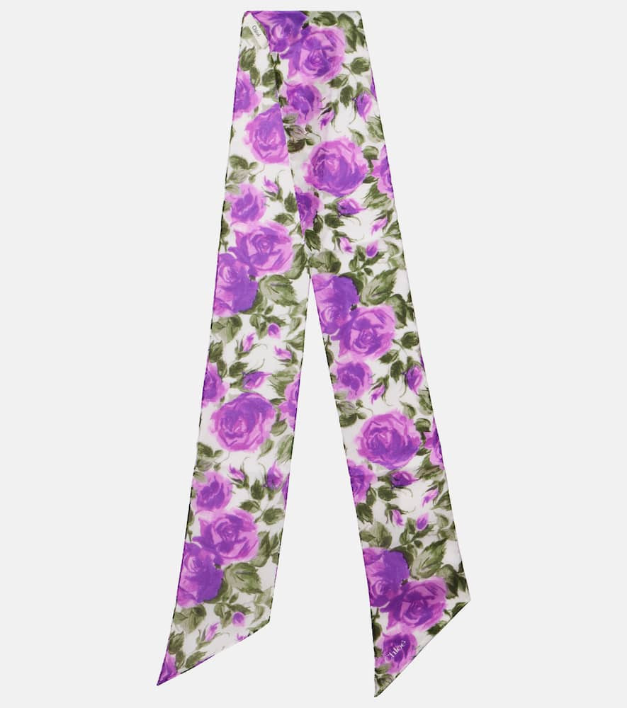 Chloé Chloé Bloom floral silk scarf | Mytheresa (INTL)