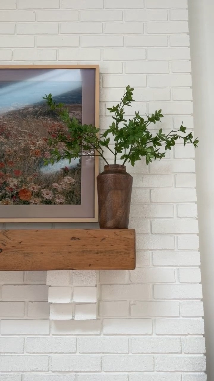 Better Homes & Gardens brown Paulownia wooden 10” tall vase - a new accessory for my family room mantle! 

#Walmarthome
#Amazonhome
