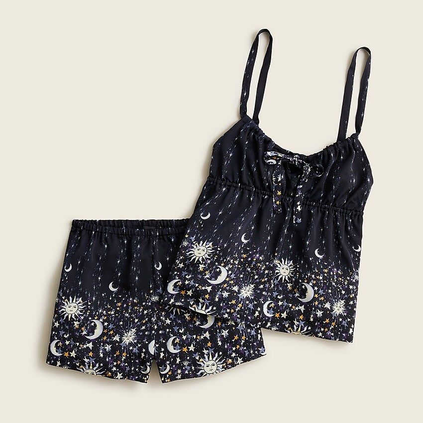 Easy-luxe eco pajama tank set in celestial print | J.Crew US