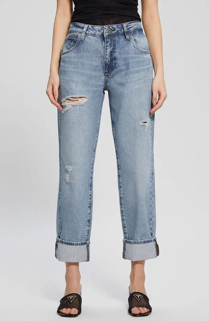 High Rise Cuffed Boyfriend Jeans | Nordstrom