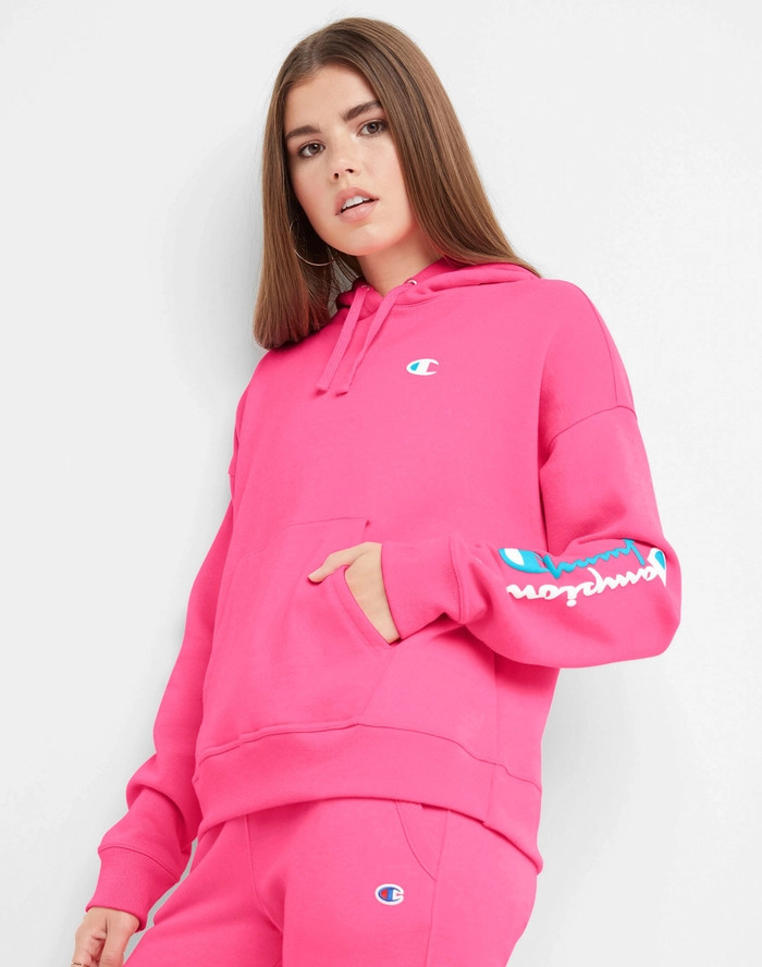 Powerblend Hoodie, Mirrored Script Logo | ChampionUSA.com (Hanesbrands Inc.)