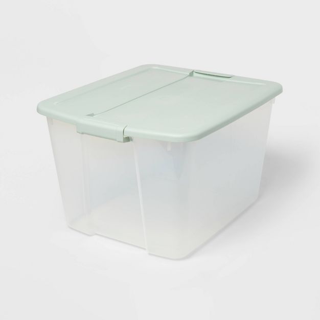 66qt Latching Clear with Green Lid - Brightroom™ | Target
