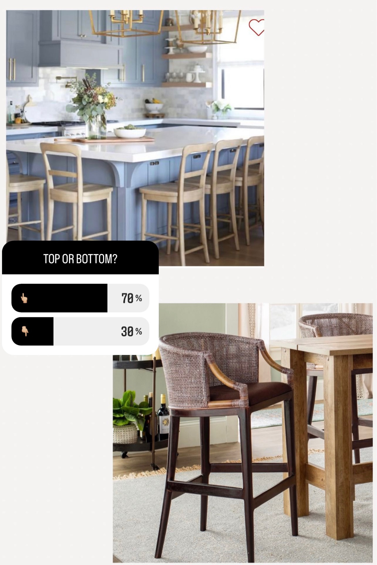 Kitchen barstool options 

#LTKhome #LTKSeasonal #LTKHoliday