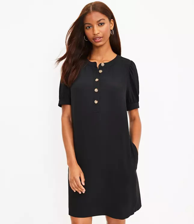 Puff Sleeve Pocket Dress | LOFT