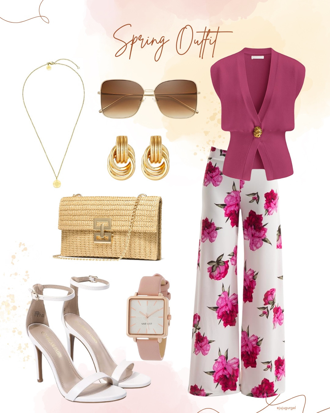 Business casual spring outfit in pink and white. 

#LTKFindsUnder100 #LTKSeasonal #LTKFindsUnder50