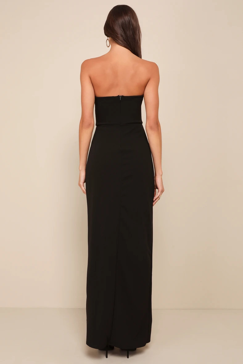 Dedicated to Glamour Black Strapless Maxi Dress | Lulus