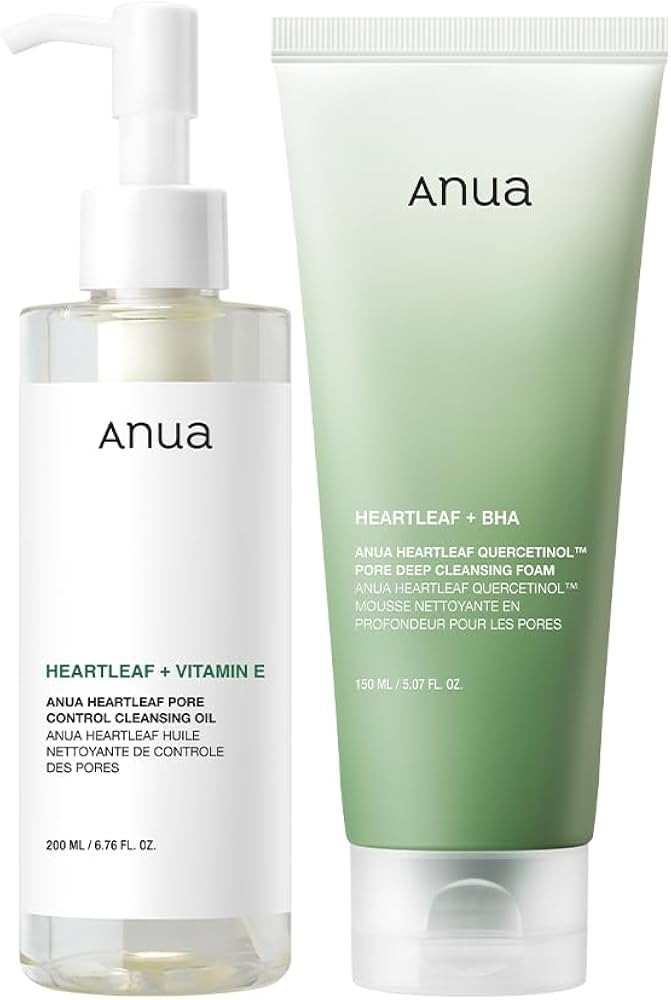 Anua Double Cleanser Duo for Facial Cleansing : Heartleaf Pore Control Cleansing Oil & Heartleaf ... | Amazon (US)