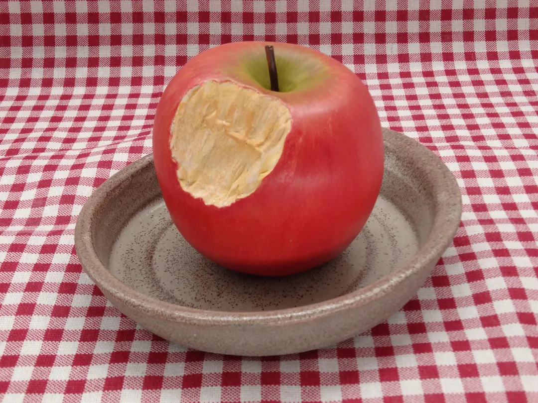 Handmade Ceramic Apple Sculpture – Realistic Bitten Fruit Decor | Etsy (US)