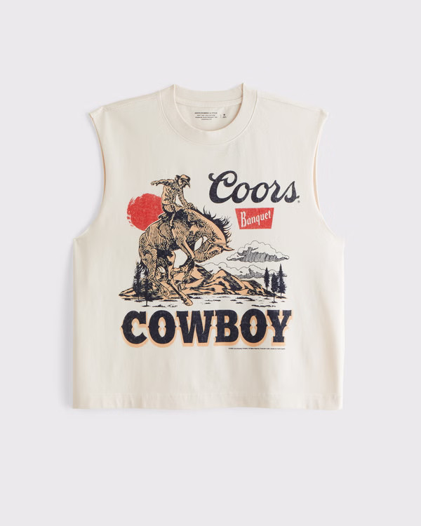 Men's Premium Heavyweight Cropped Coors Tank | Men's Tops | Abercrombie.com | Abercrombie & Fitch (US)