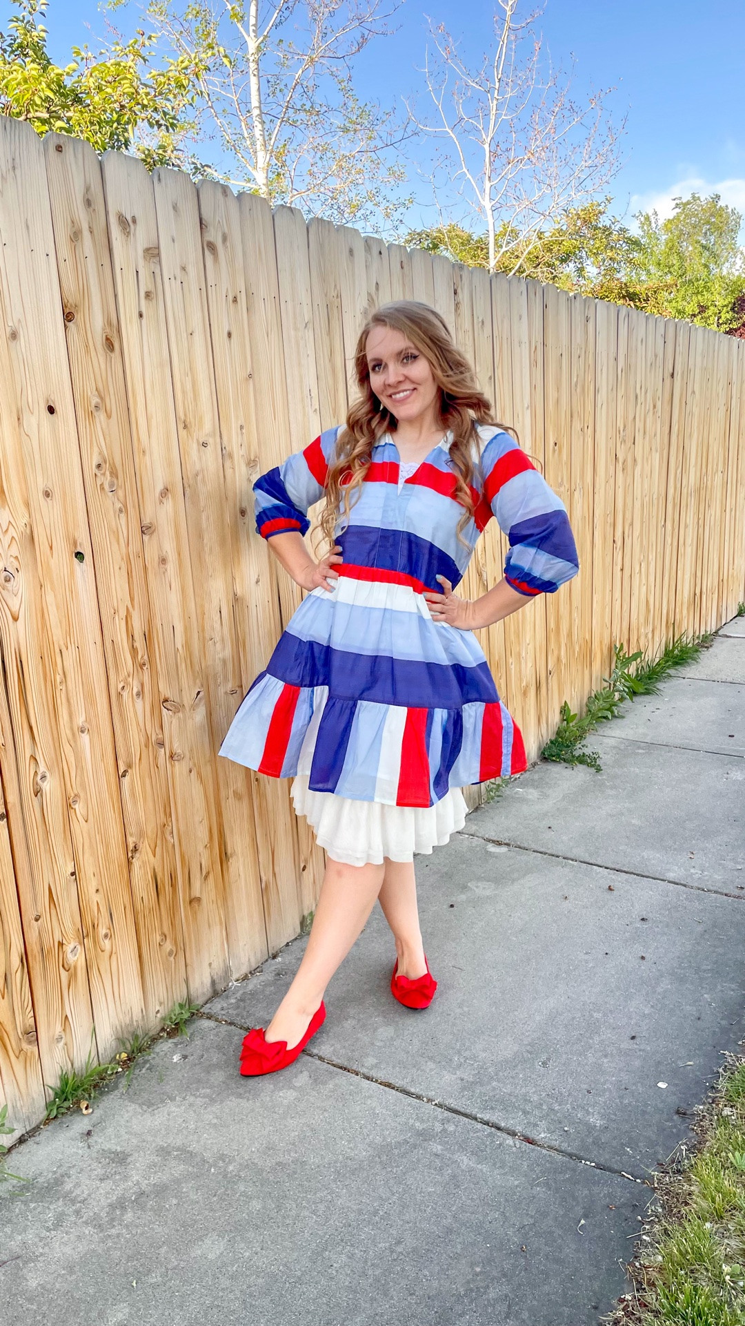 Flats or heels? 
I love a dress that you can wear with both❤️💙

#LTKootd #LTKSeasonal #LTKSaleAlert