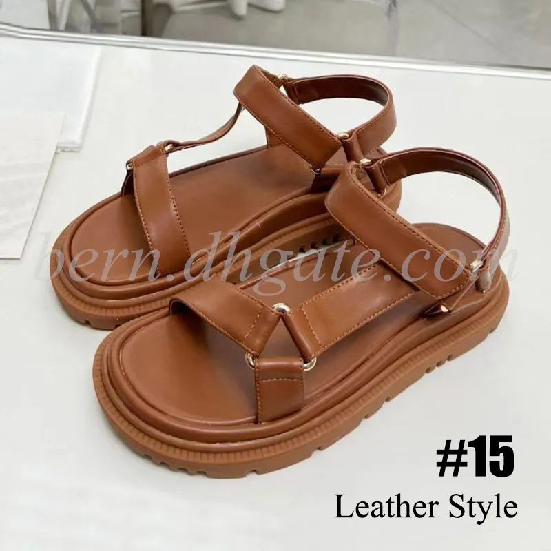 Leather and Non-Leather Fashion Women's Sandals Slippers with Metal Buckle and Summer Cha-nel Sli... | DHGate