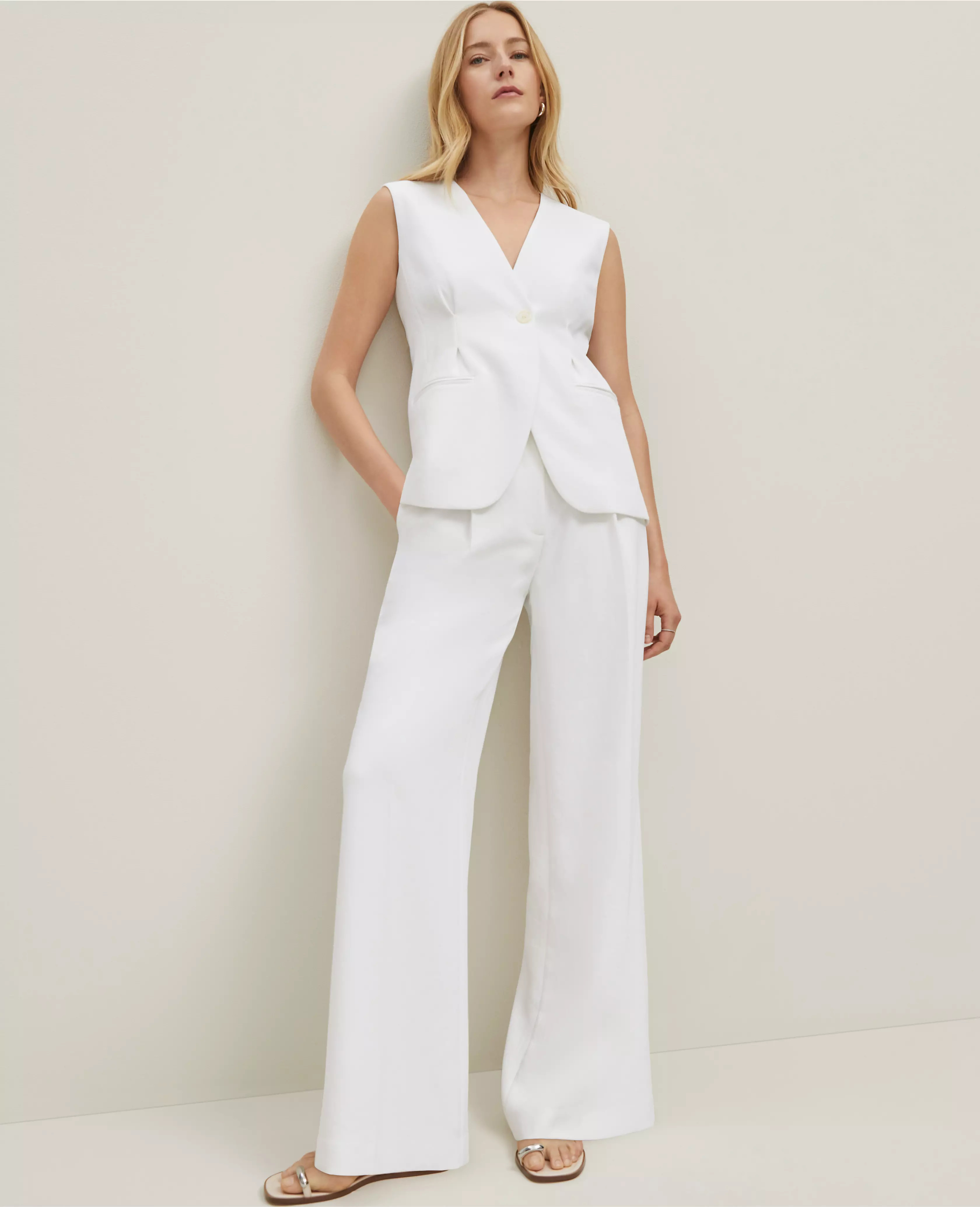 The Wide-Leg Pant in Crinkle Crepe | Ann Taylor