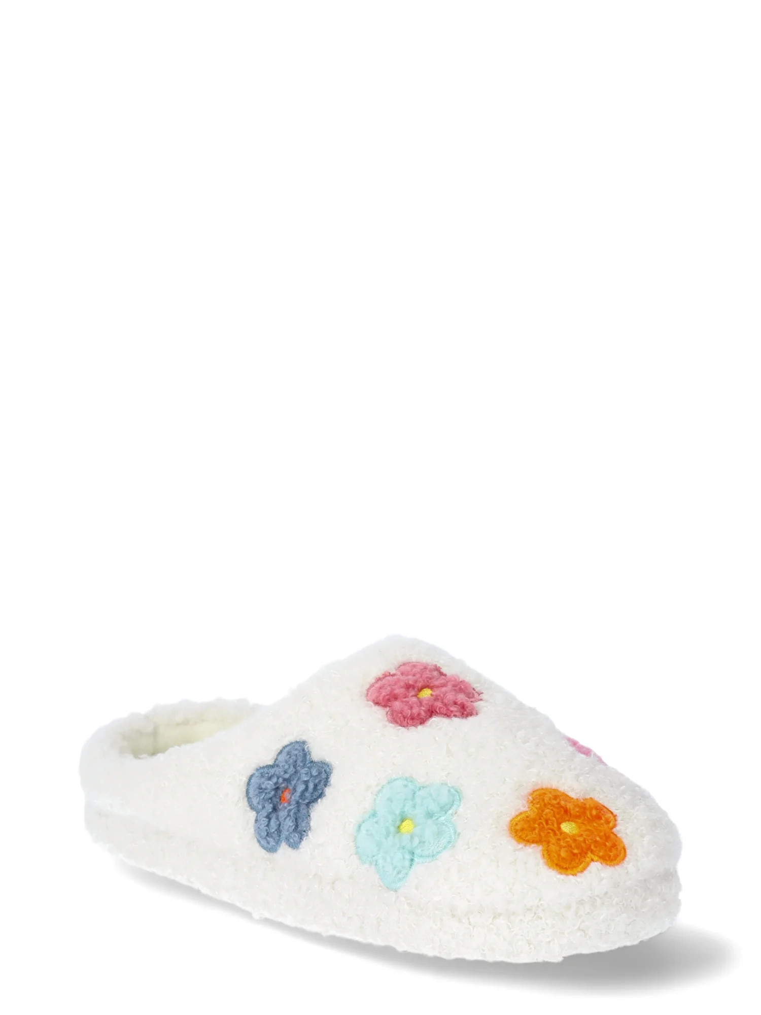 Wonder Nation Little Girls and Big Girls Flower Slippers, Sizes 13-6 | Walmart (US)