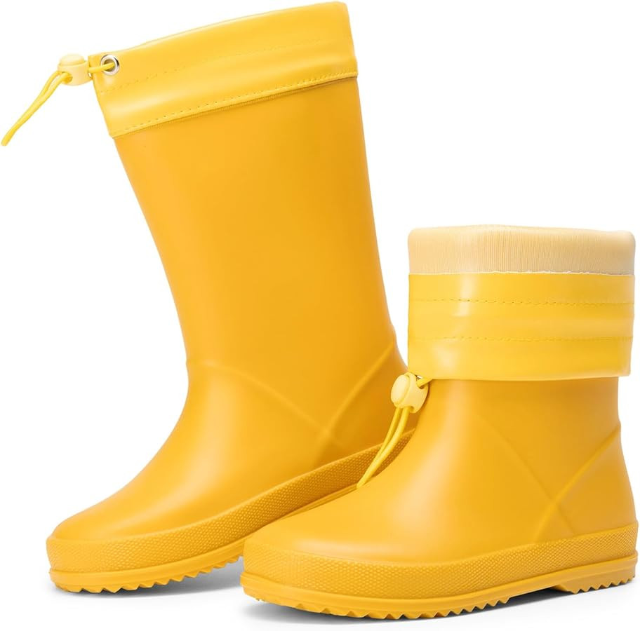 DREAM PAIRS Kids Rain Boots Boys Girls Lightweight Boots Waterproof Easy-on Outdoor Playing Rain ... | Amazon (CA)
