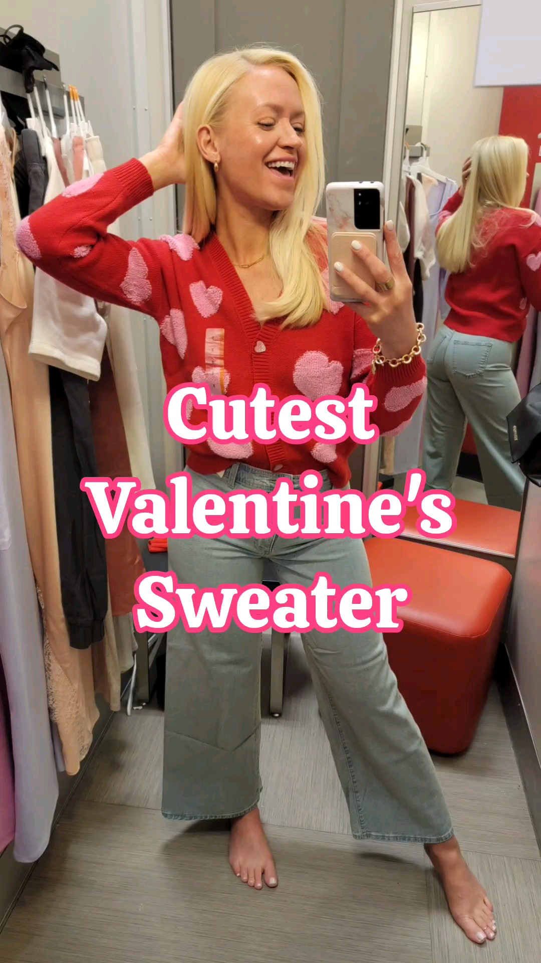 The cutest heart sweater/cardigan for Valentine's Day!💝 I'm wearing size S because I wanted it fitted. Go oversized for loose cardigan!

#LTKSeasonal #LTKStyleTip #LTKFindsUnder50