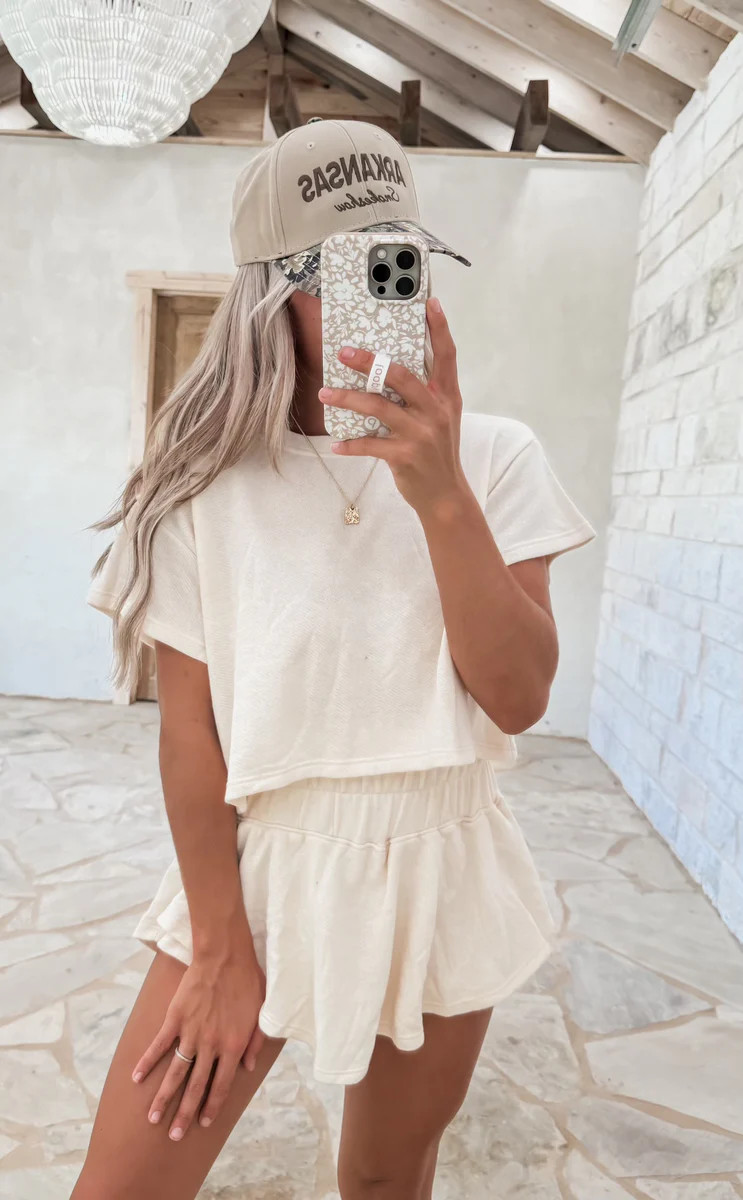 Friday Fit Cream Skort Set | CK Squared Boutique
