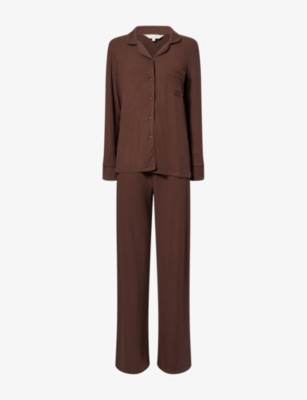 Ribbed Long-Sleeve Modal-Jersey Pyjama Set | Selfridges