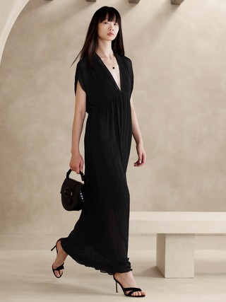 Ana Pleated Maxi Dress | Banana Republic (US)