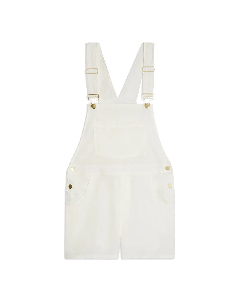 Basic Linen Short Overall - Off White S | We Wore What
