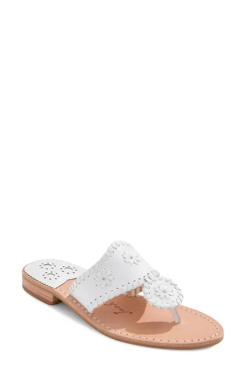 Jack Rogers Jacks Flat Sandal in White/White at Nordstrom, Size 9 | Nordstrom