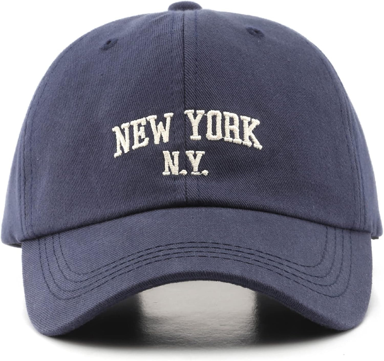 New York Embroidery Baseball Cap Cotton Trucker Dad Hat with Adjustable Buckle Visor Cap for Men ... | Amazon (US)
