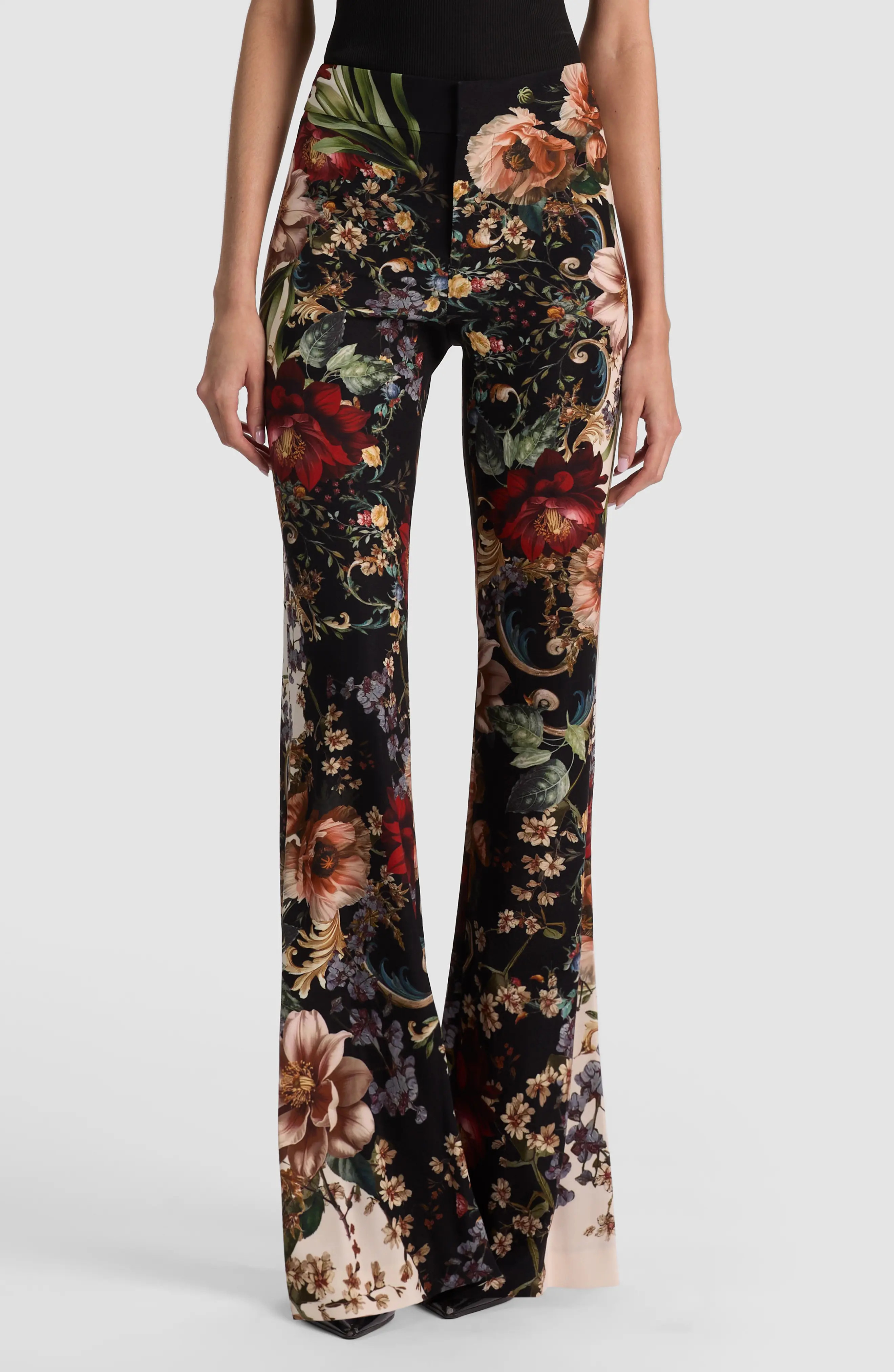 ALICE + OLIVIA Andrew Floral Print Bootcut Pants (Women) | Nordstrom | Nordstrom