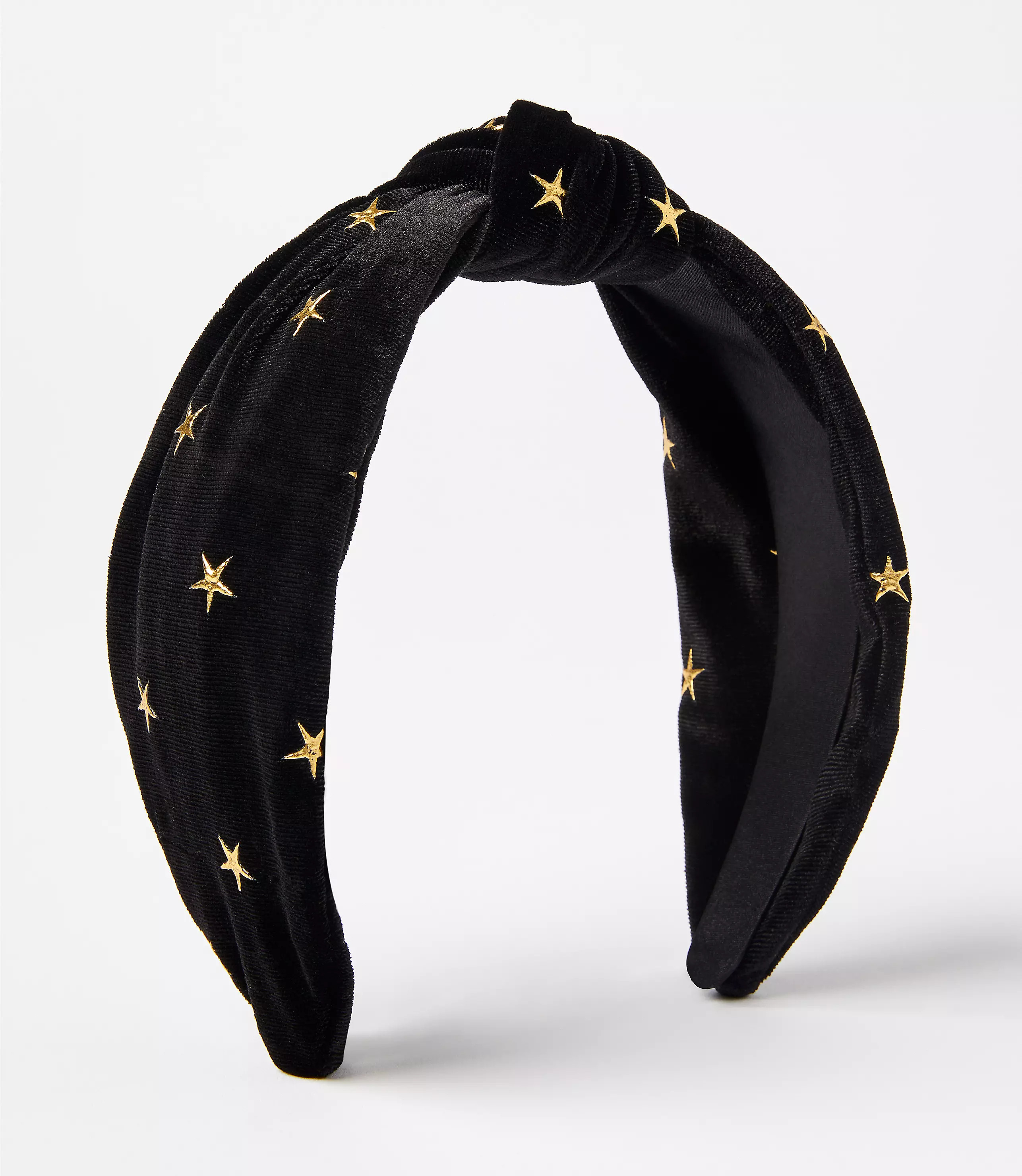 Metallic Star Velvet Knot Headband | LOFT