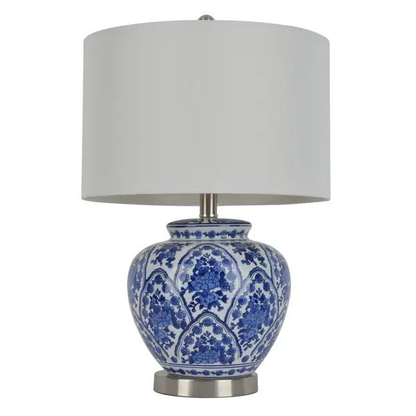 20-inch Blue and White Ceramic Table Lamp (As Is Item) | Bed Bath & Beyond