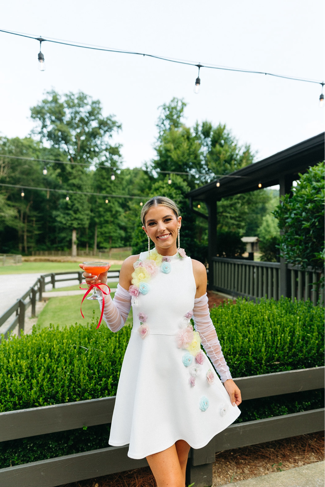 Rehearsal dinner dress + gloves !!! 🩷🩷 

Available in white on Revolve! 

#LTKStyleTip #LTKWedding