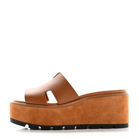 Calfskin Suede Goatskin Eze 30 Sandals 36 Naturel | FASHIONPHILE (US)