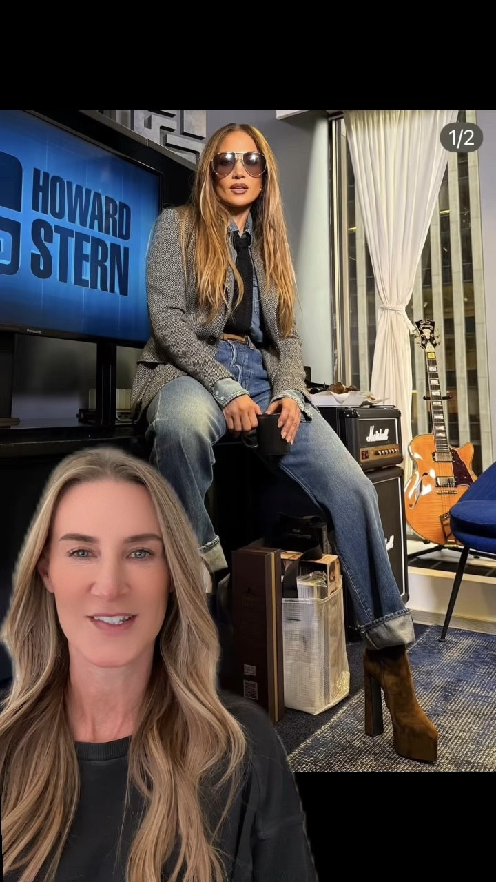 Jennifer Lopez just dropped the ultimate cool-girl power look, studio edition. Effortless, tailored, and dripping in quiet luxury, this denim-on-denim moment with a herringbone blazer and sky-high suede boots proves J.Lo is still the blueprint.

The formula: a structured tweed blazer, classic denim shirt, straight-leg jeans, and platform suede boots. Add oversized aviators and confidence only J.Lo can deliver, the perfect mix of uptown polish and downtown edge. 