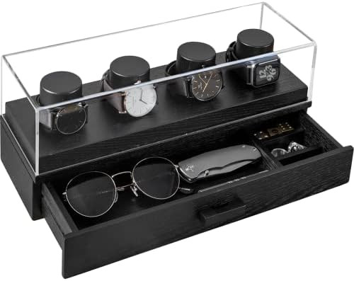 Watch Display Case Watch Holder - Mens Watch Case Watch Organizer for Men Watch Boxes Holder - Di... | Amazon (US)