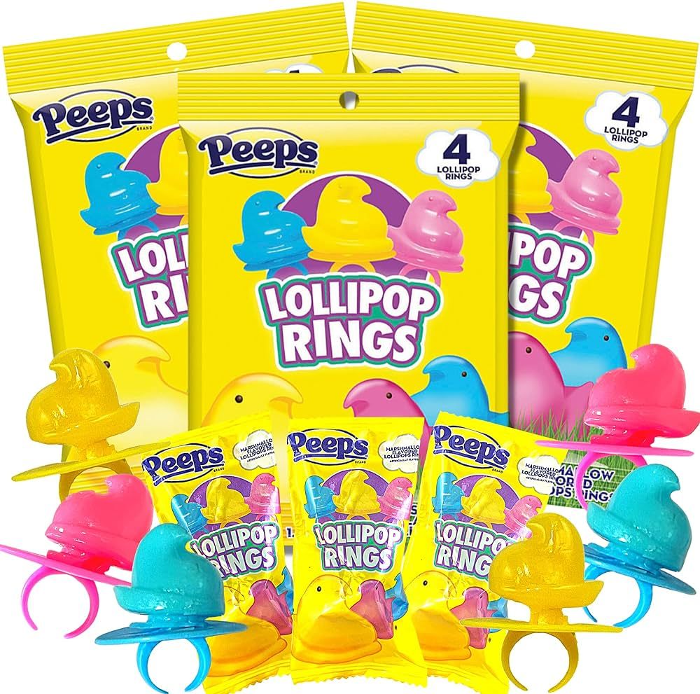New 2024 Limited Edition Peeps Candies, Pink, Blue, and Yellow, Bunnies and Chicks, Individually ... | Amazon (US)