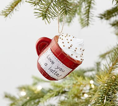 Love You a Latte Mug Ornament | Pottery Barn (US)