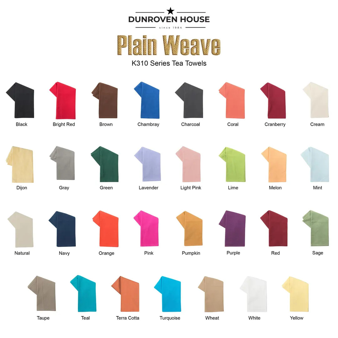 Dunroven House K310 Solid Color 20" X 28" Plain Weave Tea Towels - Choose From 31 Colors - Etsy | Etsy (US)