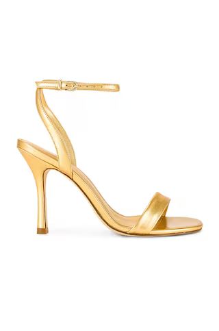 Larroude The Nyx Heel in Gold Metallic from Revolve.com | Revolve Clothing (Global)