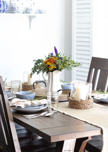 Setting a beautiful and neutral fall table is easy with help from @Walmart. Begin with things you already have, then add fresh linens and lovely stoneware dishes. Your family and friends will love it!
#WalmartPartner #IYWYK #WalmartFinds

#LTKhome #LTKSeasonal #LTKfindsunder50