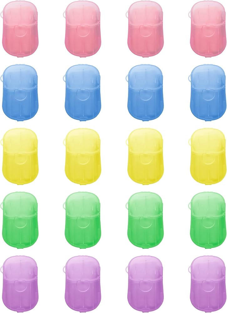 DF DUALFERV Paper Hand Soap Sheets for Traveling, 20 Pack (400 Sheets) Mini Portable Hand Soap Sh... | Amazon (US)