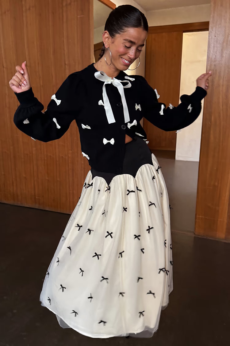 Black Bow Monika Skirt | Never Fully Dressed (UK & IE)
