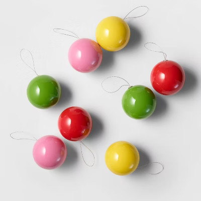 8pk Round Christmas Ornaments Warm - Wondershop™ | Target