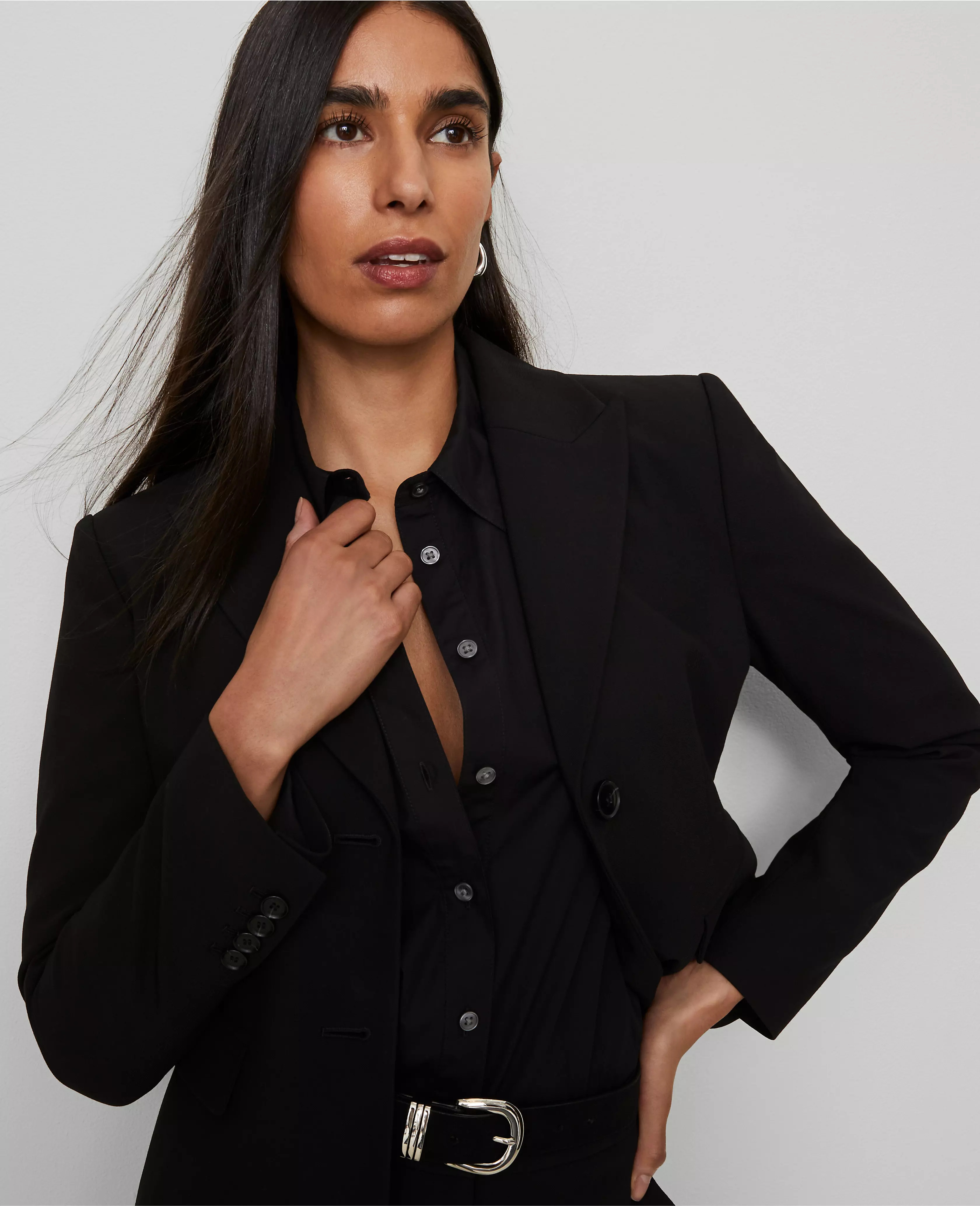 The Shorter Two Button Blazer in Bi-Stretch | Ann Taylor