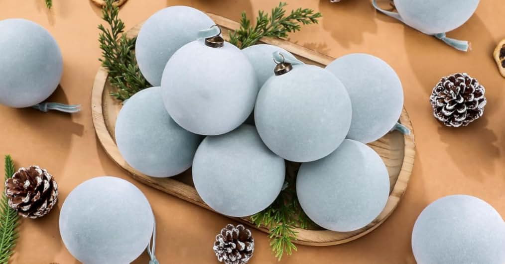 8 Pcs Large Velvet Christmas Balls 6 Inch Christmas Tree Decorations Xmas Ornaments Balls for Fam... | Amazon (US)