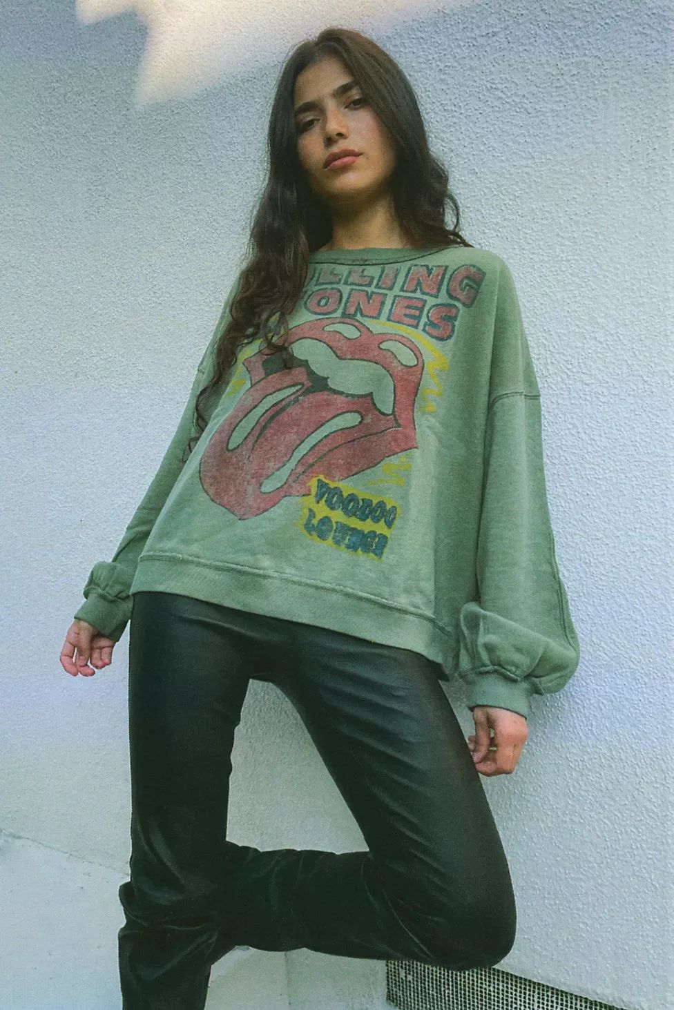 Rolling Stones Slouchy Pullover Sweatshirt | Urban Outfitters (US and RoW)