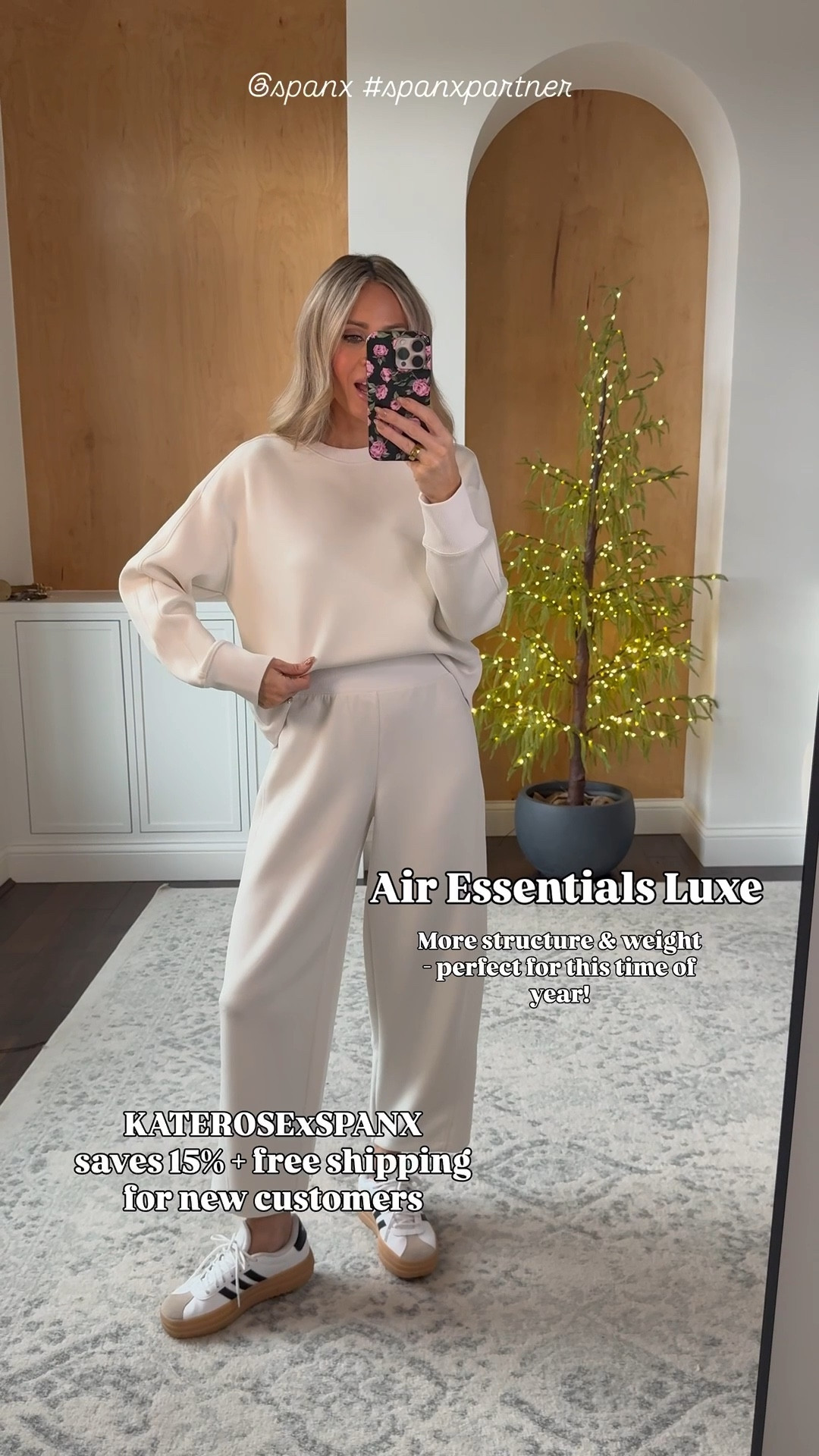 @spanx new arrivals! Use code KATEROSExSPANX to save 15% plus free shipping for new customers 

Gorgeous new air essentials luxe collection - comes in multiple colors and styles. Wearing crewneck sweatshirt (sized up to small) and barrel sweatpants (xs petite)

Air essentials luxe cardigan is such a nice gift - perfect for travel or an elevated casual outfit. 4 colors - wearing size small

Booty boost luminara leghjngs - beautiful sheen detail - grab the matching tank for an elevated workout set! Comes in full length or 7/8 length. Wearing xs in both

#spanxpartner

Follow my LTK @roseykatestyle on the @shop.LTK app to view this post and get my exclusive app-only content!

#liketkit #LTKPetite #LTKGiftGuide #LTKHoliday
@shop.ltk
https://liketk.it/5Gwnf

#LTKSaleAlert #LTKHoliday #LTKTravel
