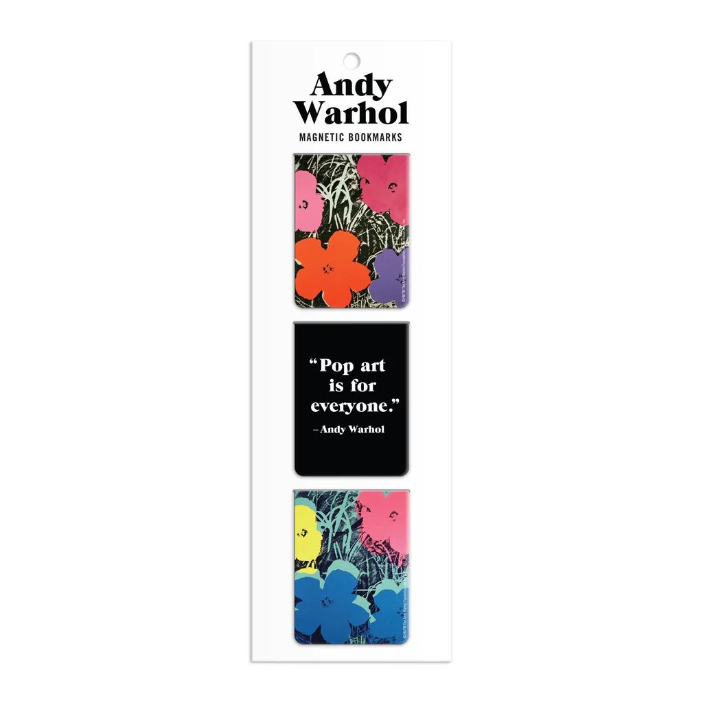 Andy Warhol Flowers Magnetic Bookmarks | Galison