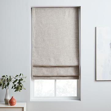 Crossweave Cordless Roman Shades & Blackout Lining - Flax | West Elm (US)