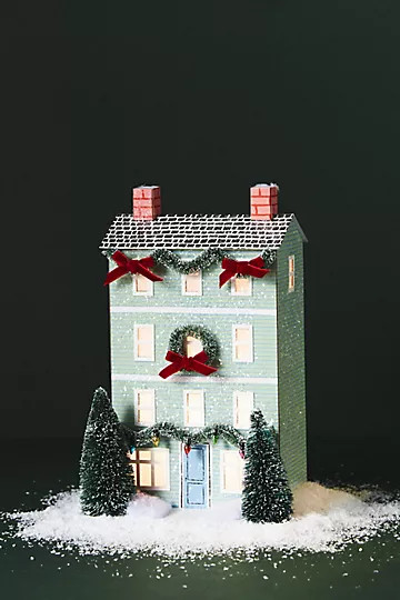 George & Viv Light-Up Holiday Townhouse | Anthropologie (US)