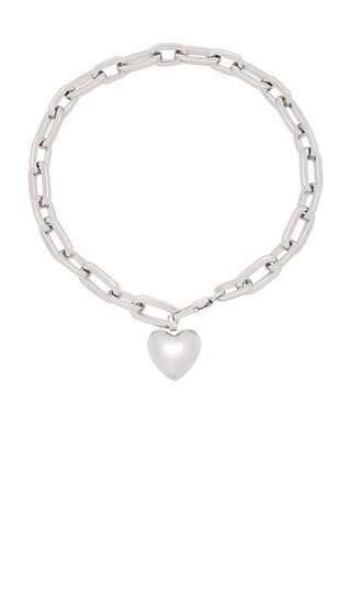 Heart Chain Necklace in Silver | Revolve Clothing (Global)
