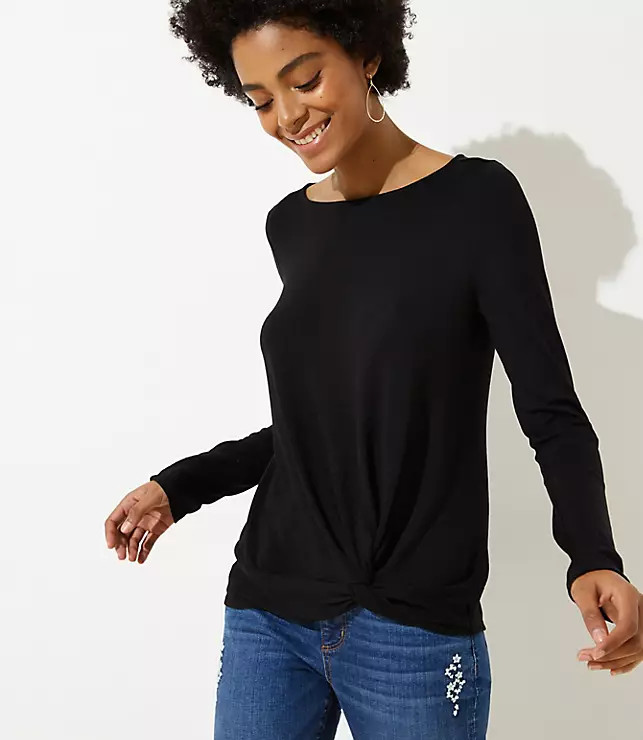 Knotted Hem Top | LOFT